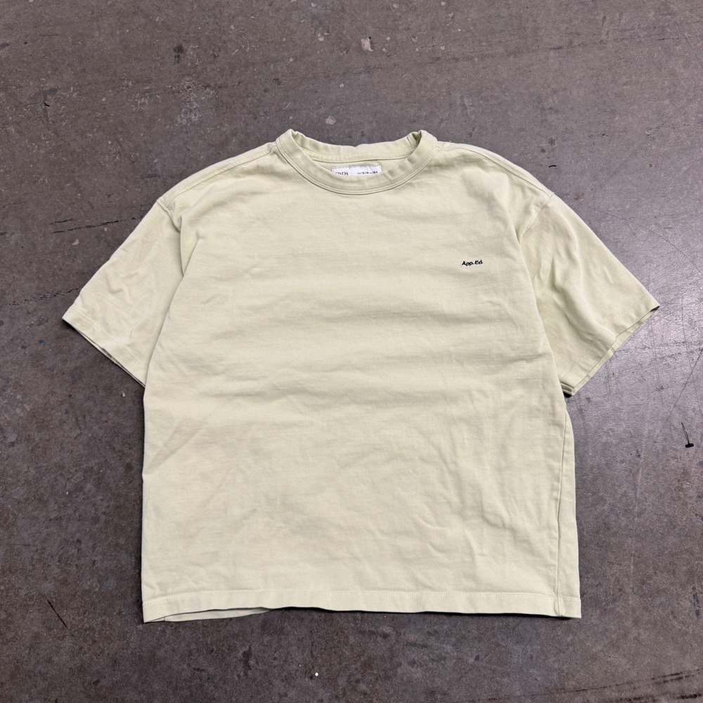 Zara Kids‎ App.Ed. Pale Lime Green Short Sleeve T-Shirt Size 13-14 164cm